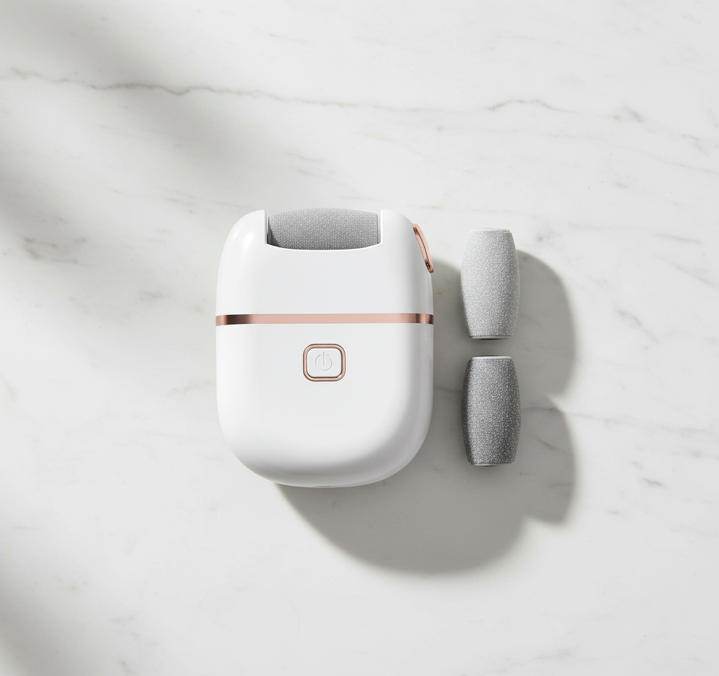Electric Callus Remover flat lay with rollers